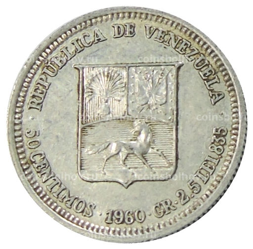 50 сентимо 1960 года Венесуэла