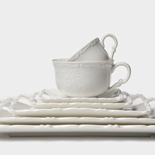 Блюдо Magistro Kingdom, 34.5×19.5×2.1 см, прямоугольное, фарфор, белое