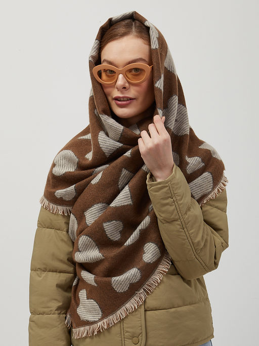 Теплый двусторонний палантин В составе шерсть - Tantino фото 8