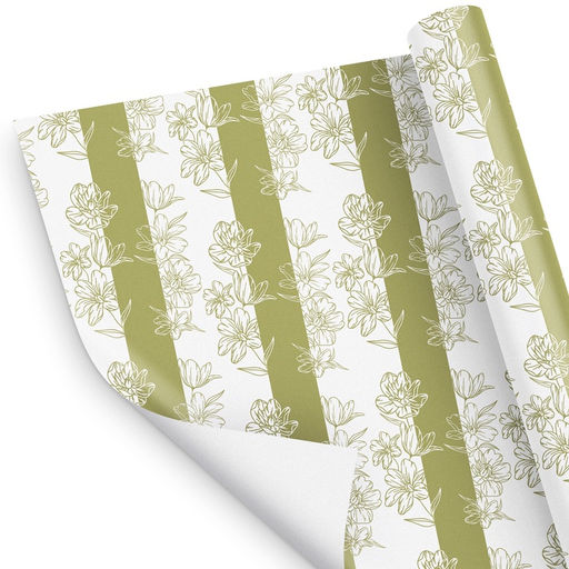 Цена за 10 шт. Бумага упаковочная глянцевая «Контурные цветы», 50 × 70 см