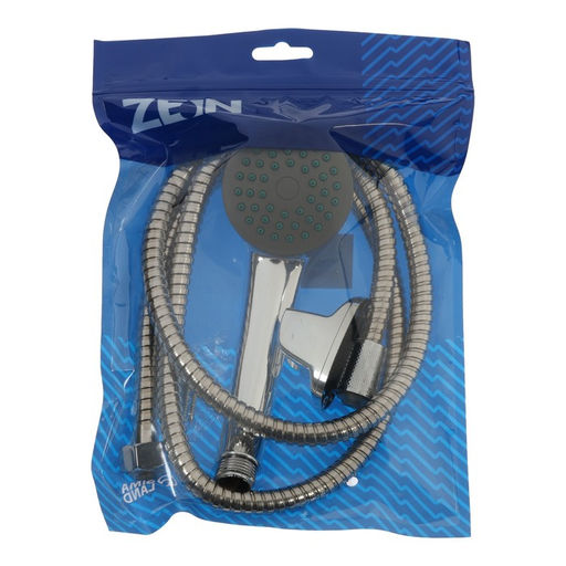 Душевая лейка со шлангом, гайки пластик, держатель, крепеж в комплекте.