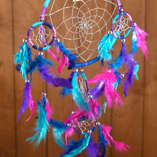 Ловец снов «Пять колец», 25×0.5×50 см, разноцветный