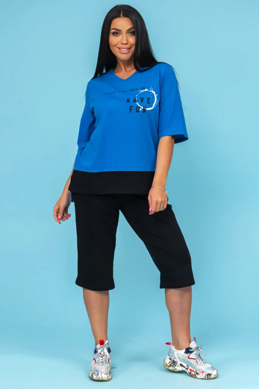 Костюм женский, цвет черный синий