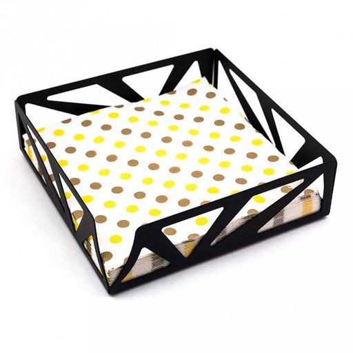 Салфетница металлическая 17,5х17,5х5см, черный (Россия) - Домашняя мода фото 2