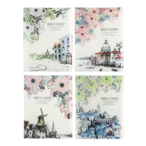 Папка формат А4, с 60 прозрачными файлами Город, МИКС - Calligrata фото 10