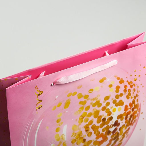 Пакет ламинированный вертикальный С Днем Рождения!, L 31 40 11,5 см - Дарите счастье фото 3