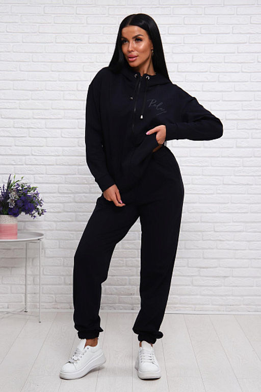 Костюм с брюками, футер с лайкрой 2-х нитка (00907, темно-синий) - Плиона фото 4