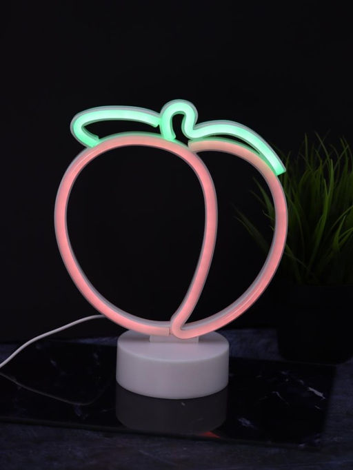Неоновый LED ночник настольный "Plump peach", свечение mix (24*20,5 см)