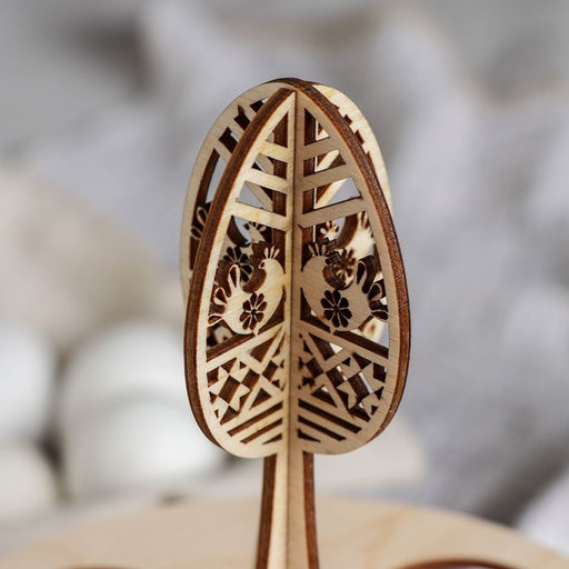 Подставка для яиц пасхальная, 2-х ярусная, 12 ячеек, 23,5?23,5?20 см - Доляна фото 4