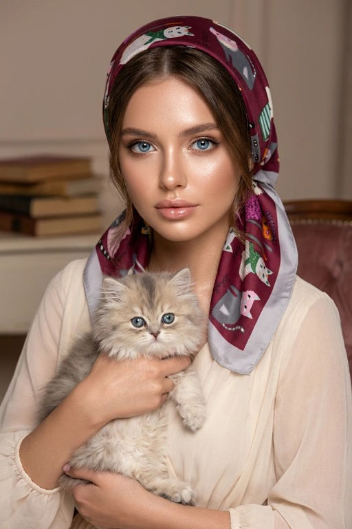 K13595 Платок (60/60 шелк искусственный) МУЛЬТИЦВЕТ_05