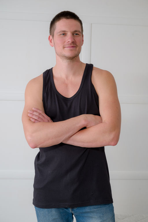 Майка мужская из кулирки черный макс