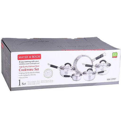 30997 Набор посуды 8пр 0,75+1+1,5+2+2 л MB (х4) - Mayer&boch фото 4