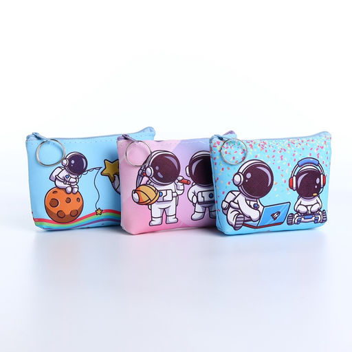 Цена за 2 шт. Кошелёк детский «Космонавты», монетница, на молнии, МИКС