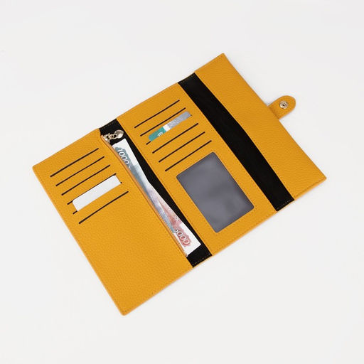 Кошелёк на кнопке, цвет жёлтый - Simaland фото 5