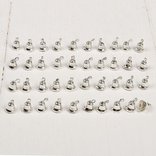 Колокольчик для рукоделия, набор 40 шт., размер 1 шт. — 0.6 см, серебряный