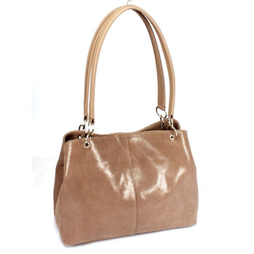 Сумка женская натуральная кожа ADEL-185/1в (отделка ИСК/КОЖА), 3отд, капучино 264684