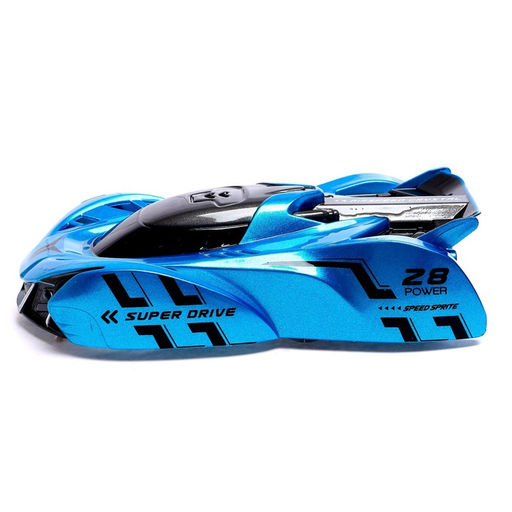 Антигравитационная машинка Wall Racer, радиоуправление, ездит по стенам, работает от аккумулятора, цвет синий - Автоград фото 2