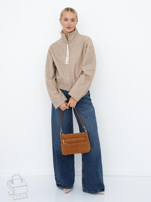 Сумка женская кожаная 8269PEF brown Polina&Eiterou  в Новосибирске