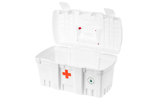 Контейнер-аптечка 6 л 38*21*19,5 см с защелкой и ручкой, белый (KL375610006) - Elan gallery фото 4
