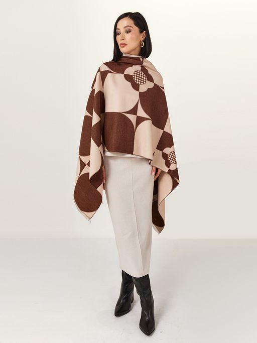 в составе ШЕРСТЬ  и КАШЕМИР Большой, мягкий, теплый  двусторонний палантин - Tantino фото 2