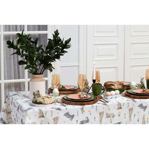 Скатерть пасхальная, Доляна Fluffy bunnies 220х144 см, 100% хлопок, 164 г/м2  фото 3