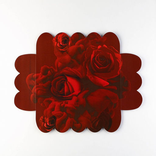 Цена за 5 шт. Коробка для печенья, кондитерская упаковка с PVC крышкой, «Розы», 20 х 30 х 8 см