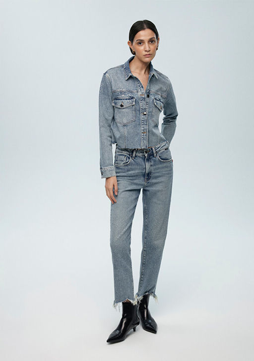New York Iconic Parlak Indigo Mavisi Jean Pantolon