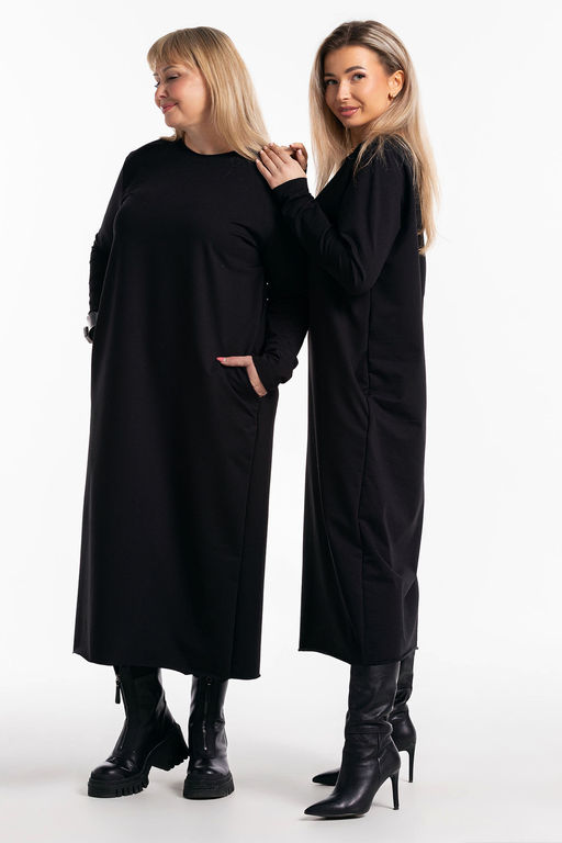 Платье-футер-длинное