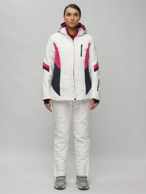 Горнолыжный костюм женский белого цвета 02201Bl - Chunmai фото 2