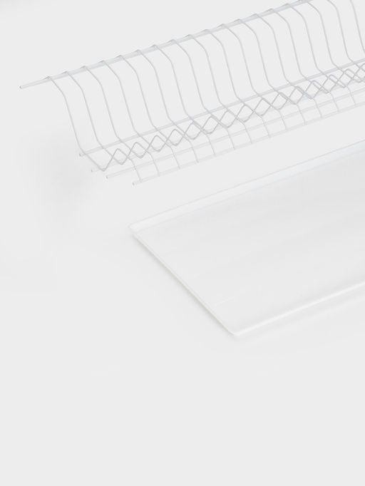 Сушилка для посуды с поддоном для шкафа 60 см, 56.5×25.6 см, белая