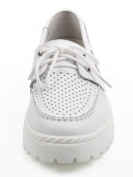 06-YG104-1 WHITE Туфли летние женские (натуральная кожа)