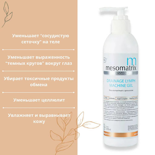 DETOX & DRAINAGE, гель для обертываний с артишоком, экстрактом конского каштана и хвоща - Mesomatrix фото 5