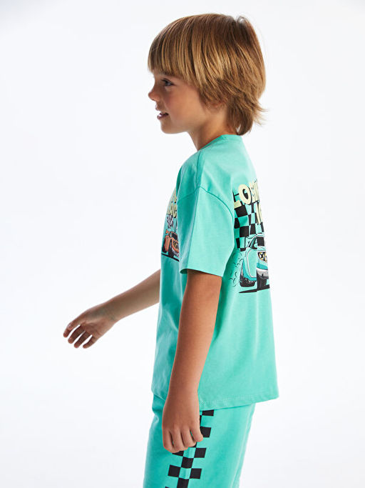 Beli Lastikli Bask?l? Erkek ?ocuk ?ort