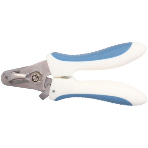 Когтерез для животных "ЛАПУСИКИ", коллекция БРО, прорезиненная ручка, цвет белый/голубой, 5.5*15.5см (блистер)