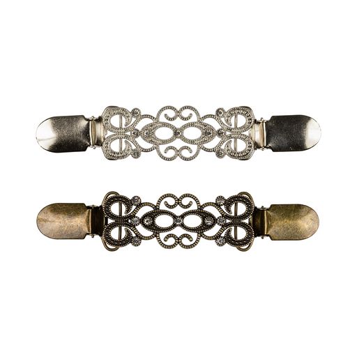 Пряжка GB 1626 Зажим для кардигана BLITZ 130 x 25 мм 1 шт. №24 под бронзу