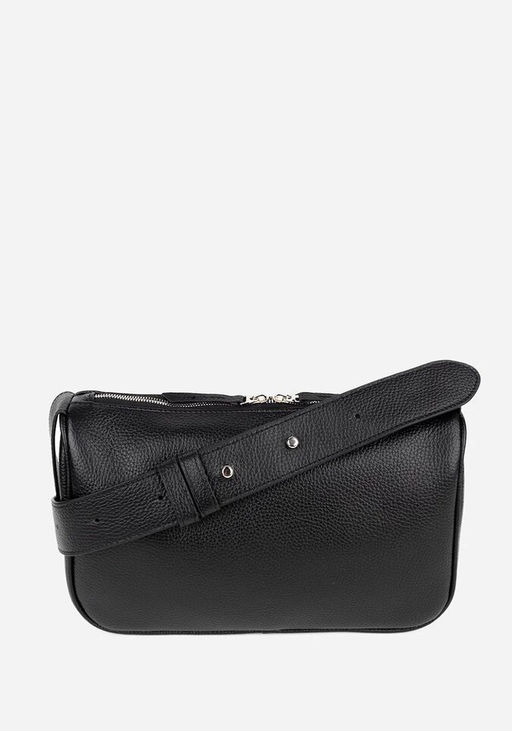 Сумка женская через плечо с широким ремнем L220 кожа черная К94 (С4000 кожгалантерея) - L-craft фото 3