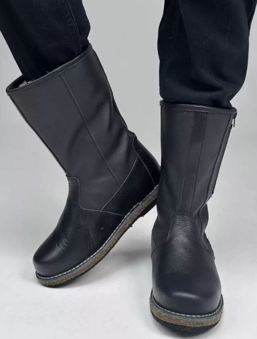 Сапоги мужские Алтай, черные, войлочная подошва