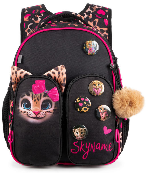 Рюкзак SkyName set-R9-14 + мешок для обуви, папка, пенал, кошелек, бейдж, канц. наб, брелок , значки  фото 3