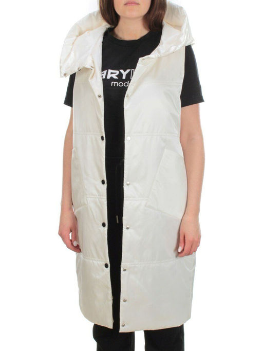 M006 MILK Жилет женский демисезонный (100 гр. синтепон) - Фабричный китай фото 9