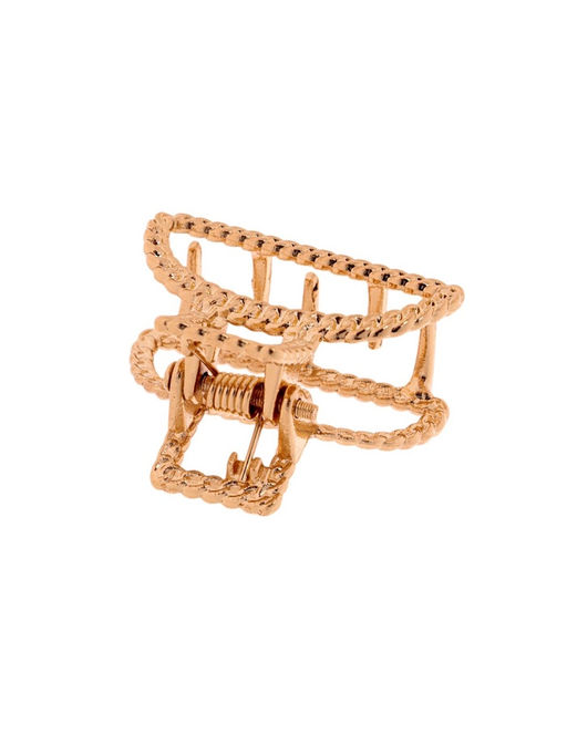 Цена за 6 шт. Крабик для волос «Эмма», дуга, 2.5 см, золотистый