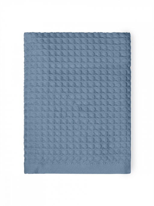 Полотенце для лица 50x90 синий вафельное полотно