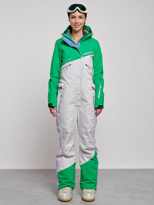 Горнолыжный комбинезон женский зимний зеленого цвета 2326Z - Mtforce фото 2