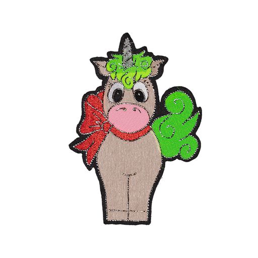 Термоаппликация BLITZ №2 12 шт 2-95 Единорог с бантом 10.2х7 см