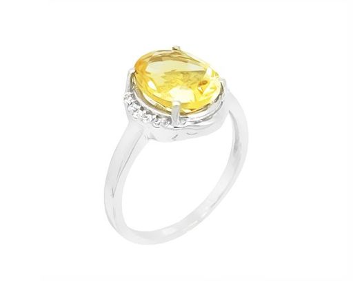 Кольцо из серебра цитрин, Лилиан