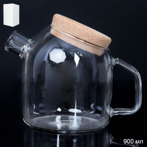 Кувшин 900 мл с ситом и пробковой крышкой / GT-35-38 /уп 60/