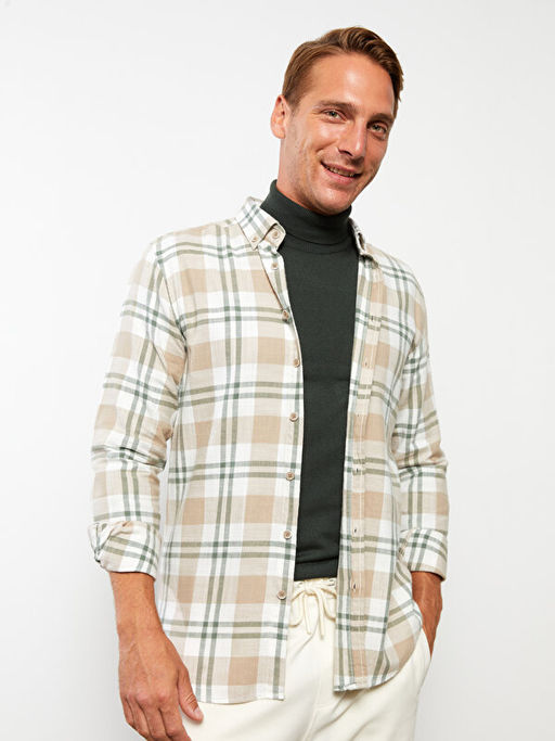 Regular Fit Uzun Kollu Ekose Erkek G?mlek