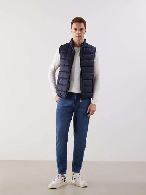 Standart Kal?p Dik Yaka Erkek ?i?me Yelek