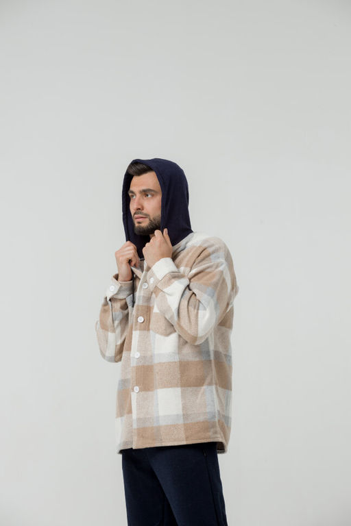 Рубашка утепленная,  толстовка c капюшоном оверсайз - Knitka wear фото 7