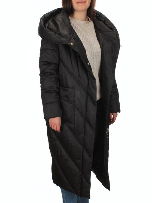 21-381 BLACK Пальто зимнее женское (200 гр. тинсулейт) - Fashion фото 8