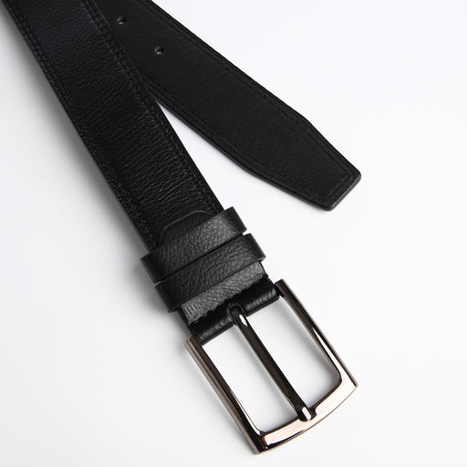 Ремень мужской Великан, ширина 4 см, винт, пряжка металл, цвет чёрный - Simaland фото 2